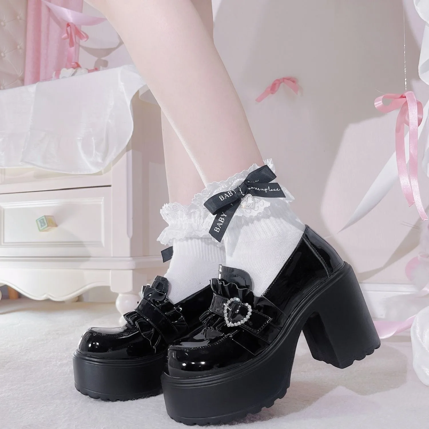 Women Fashion Trend 2025 - Thick Bottom Mary Jane Small Leather
