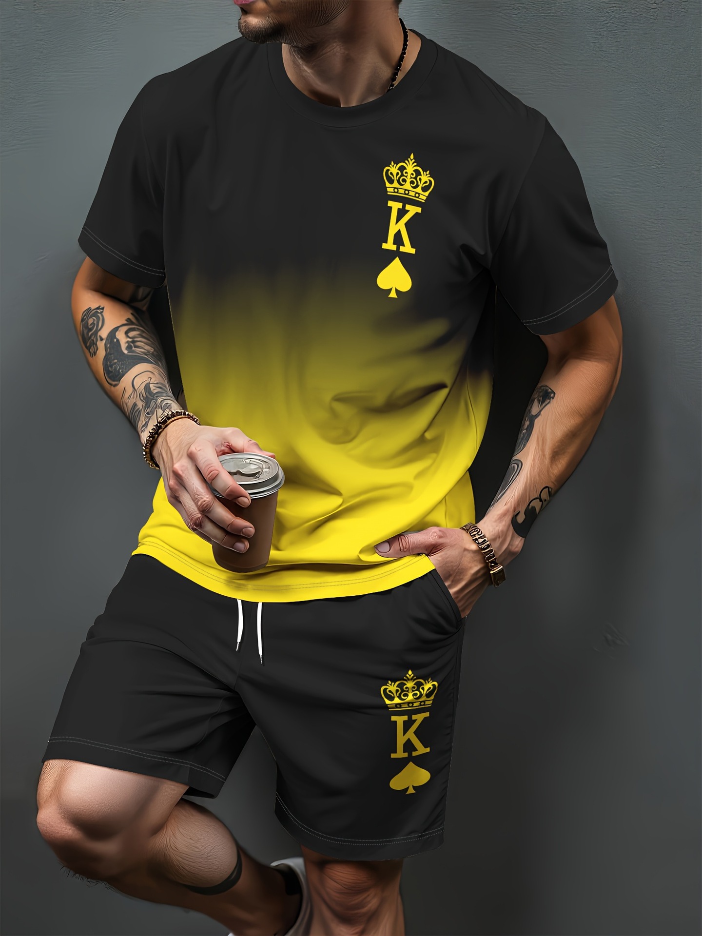 Gradient Letter Pattern 3D Pri - Women And Men Fashion review and price