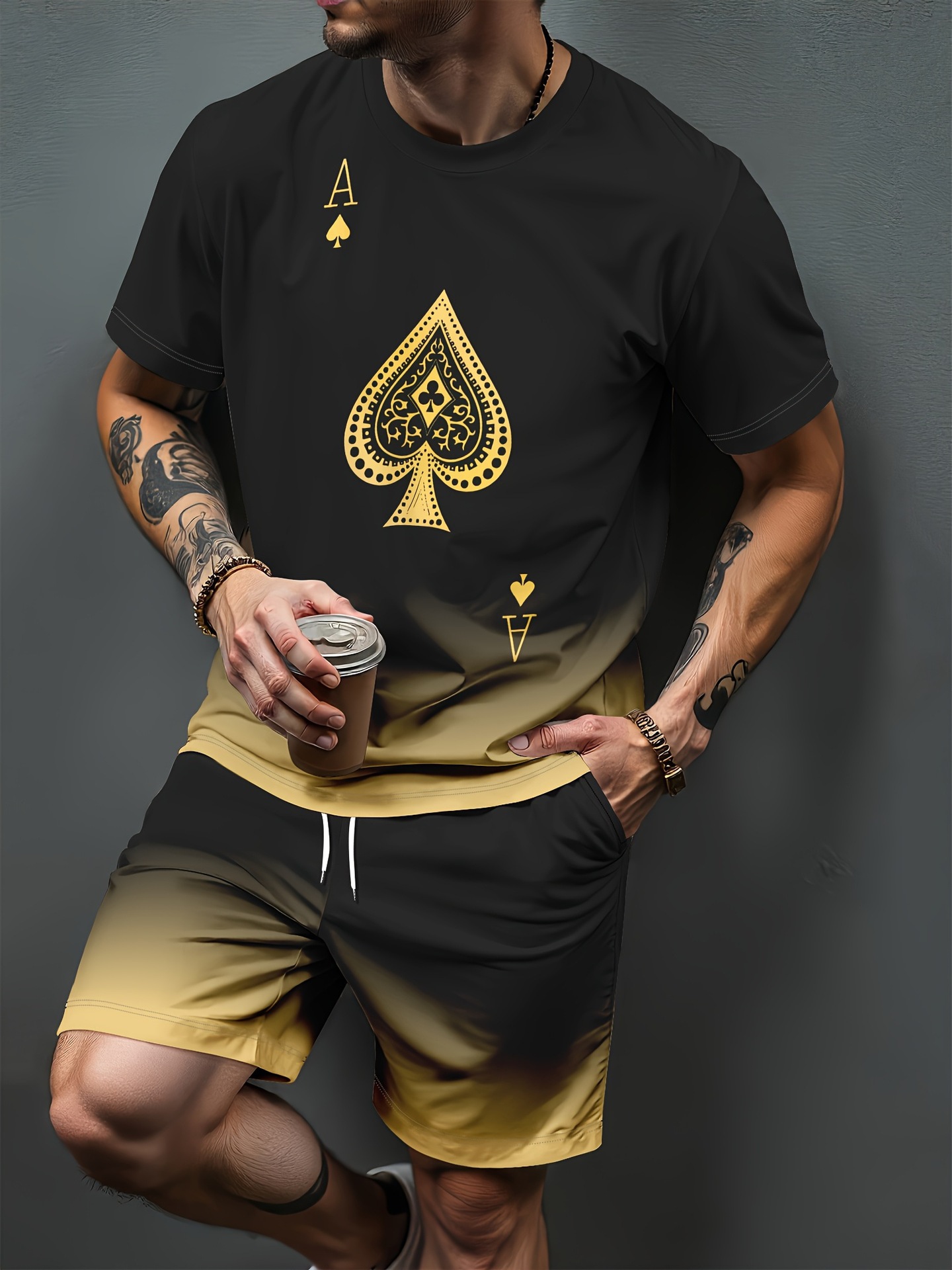 Gradient Letter Pattern 3D Pri - Women And Men Fashion review and price