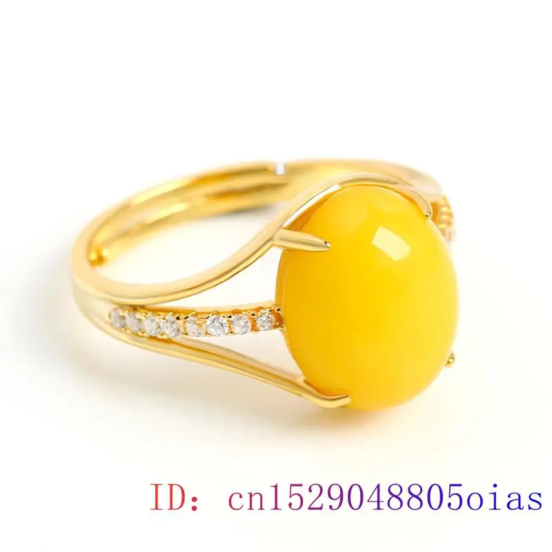 Yellow Amber Ring Fashion Luck - Women Fashion Rings review and price