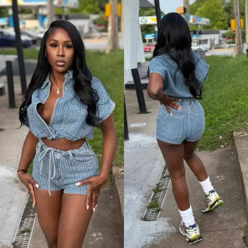 Chic Summer 2 Piece Sets Denim - Women'S Fashion Vest Tops review and price