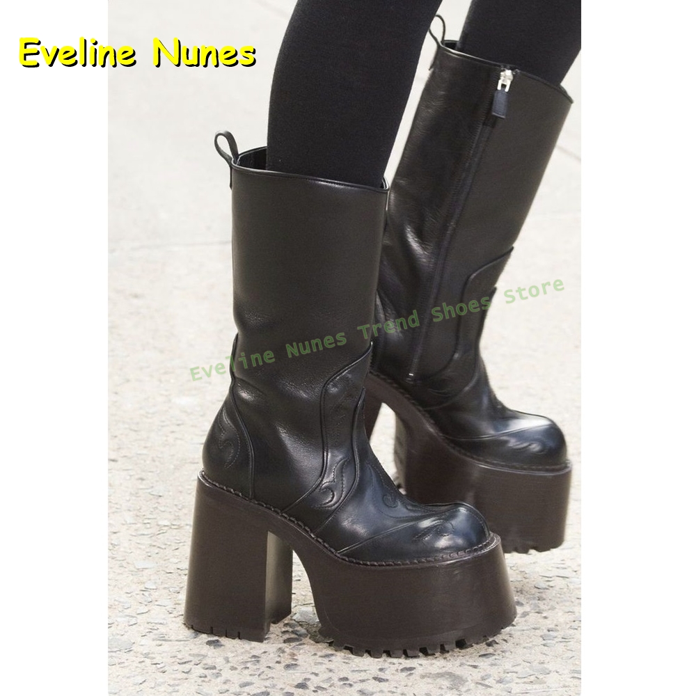 Embroidery Platform Knee High  - Women Fashion Trend 2025 review and price