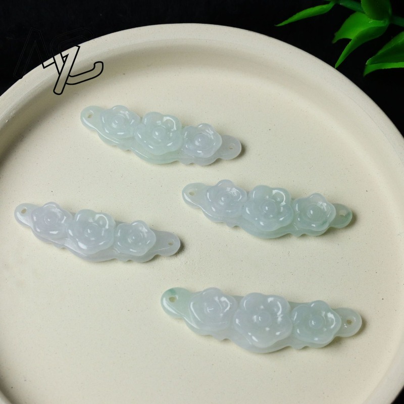 1pc Natural Jadeite Emerald Fl - Women And Men Fashion review and price