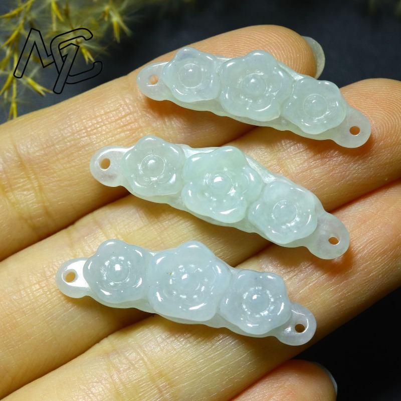 1pc Natural Jadeite Emerald Fl - Women And Men Fashion review and price