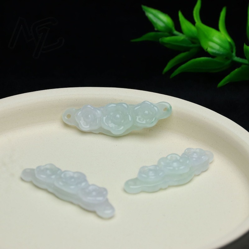1pc Natural Jadeite Emerald Fl - Women And Men Fashion review and price