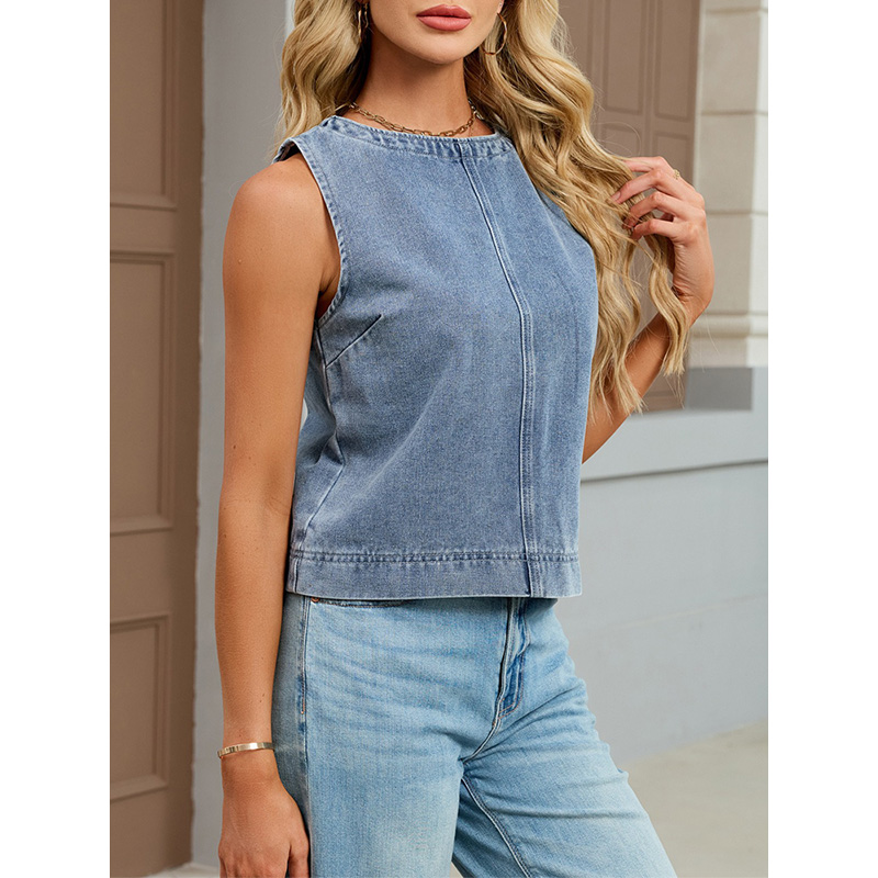 Benuynffy Casual Round Neck De - Women'S Fashion Vest Tops review and price
