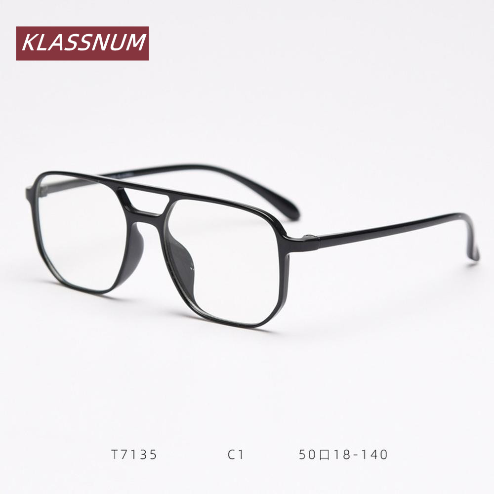 KLASSNUM Double Bridge Square  - Women'S Fashion Glasses Non Prescription review and price