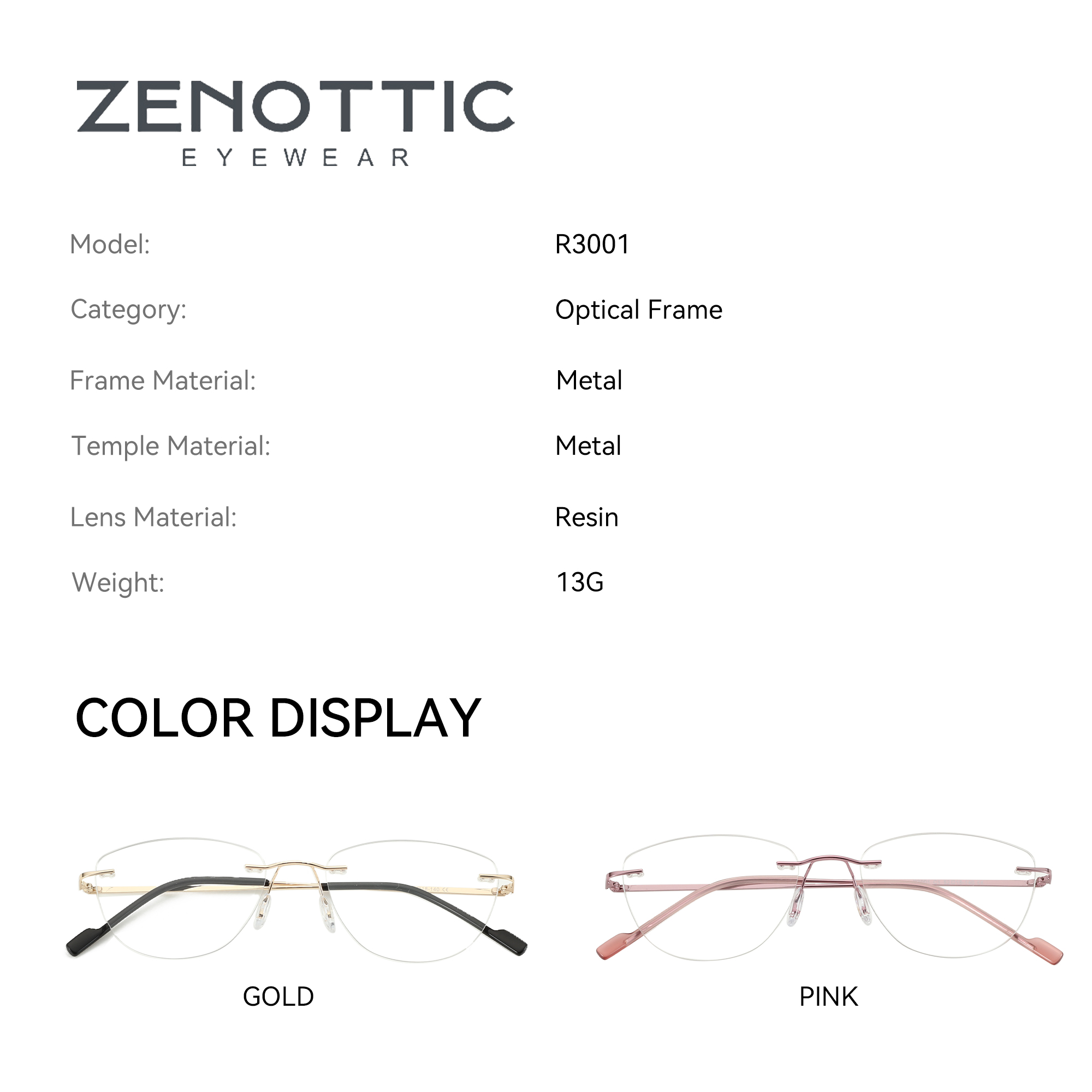 ZENOTTIC Fashion Cat Eye Rimle - Women'S Fashion Glasses Non Prescription review and price